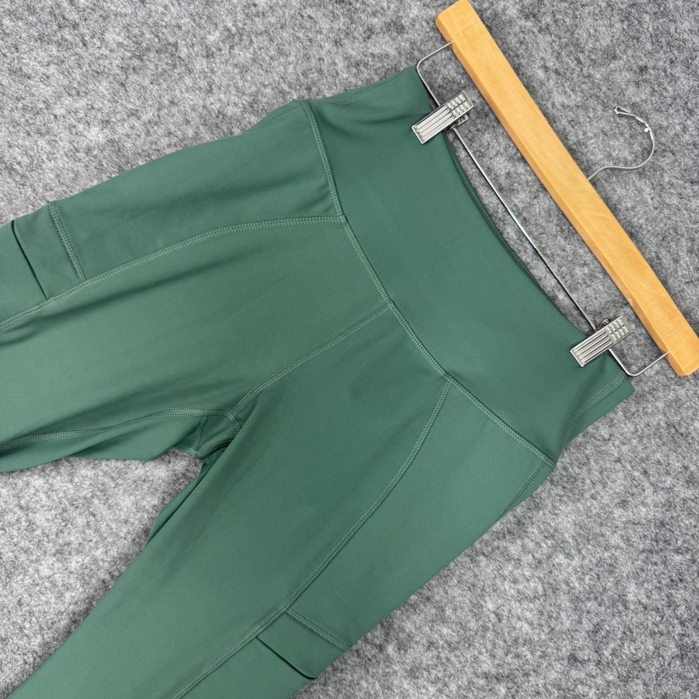 Move Theology‎ Womens High Rise Cargo Pocket Leggings Green Size Medium 0893